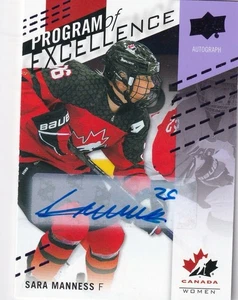 2025 UD TEAM CANADA JUNIORS POE AUTO #123 Sara Manness - Bild 1 von 1