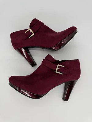 Botín East 5th EF EMMELIE Borgoña Vino Para Mujer Talla 8 Granate Plataforma Botín Foto 1 de 4