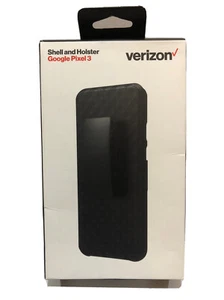 Shell and Holster Black Phone Case for Verizon Google Pixel 3 | NEW Cell Protect - Picture 1 of 2