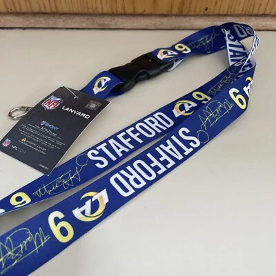 Matthew🔥 Stafford 🔥Los Angeles Rams Lanyard con función de correa para teclas NFL🏈🏈 Foto 1 de 2