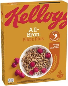 KELLOGG'S ALL-BRAN BASTONCINI di CRUSCA FIBRE PLUS CEREALI COLAZIONE VEGAN 500g - Picture 1 of 5
