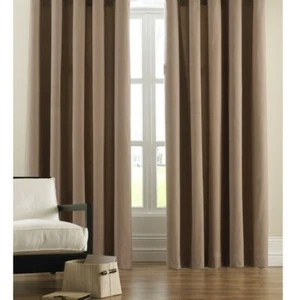 100% ALGODÓN LONA CORTINAS TOP BEIGE/CAMELLO/MOCHA/CAFÉ 90"" X 84"" - Imagen 1 de 1