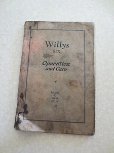 Original 1931 vintage Willys Six Models 97 & 98-D & C-113 car owner's manual - Picture 1 of 10