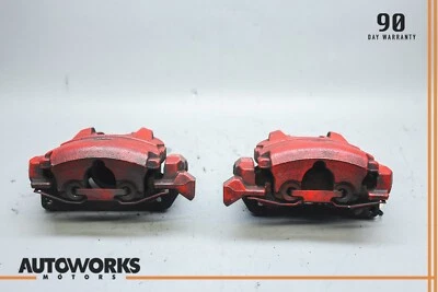 07-09 Jaguar XK XKR X150 Front Left & Right Brake Caliper Red Set Of 2 OEM - Image 1 of 4