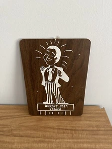 VINTAGE 1970s WORLD’S BEST FATHER SIGN  - Picture 1 of 7