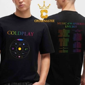 Coldplay Music Of Spheres World Tour 2025 Two Sided T-Shirt - Picture 1 of 3