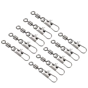 Fishing Rolling Swivel with Interlock Snap, 20 Pack 26LBS Line Connector, Black - Picture 1 of 5