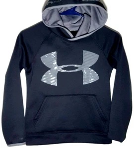Under Armour Storm Youth Hoodie Jacket | Warm Black & Gray Pullover | Boys Small - Picture 1 of 12