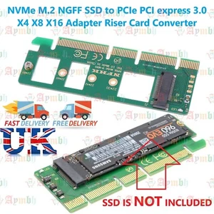 NVMe M.2 NGFF SSD a PCIe PCI express 3.0 X4 X8 X16 convertitore scheda riser adattatore - Foto 1 di 17