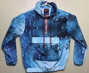 Speedo x Forever 21 Mens Size M Blue Water Print Limited Edition Anorak Hoodie - Picture 1 of 7