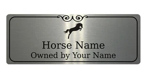 326 Custom Personalised Horse Name Metal Aluminium Plaque Sign For Stable Door - Picture 1 of 4