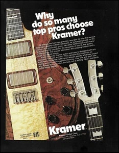 Vintage 1981 Kramer Guitar advertisement print reprinted ad in 2020 - Imagen 1 de 3