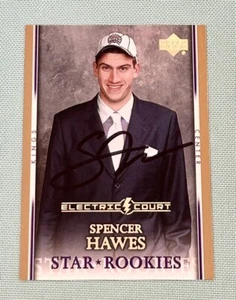 Spencer Hawes 2007 Upper Deck Electric Court autógrafo firmado en oro automático RC TTM - Imagen 1 de 3