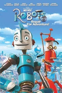 Robots Movie Poster 27x40 S/S Robin Williams Halle Berry Ewan McGregor Mel Brook - Picture 1 of 1