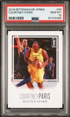2018 Rittenhouse WNBA Courtney Paris  PSA 10 Seattle Storm Oklahoma Sooners - Image 1 of 2