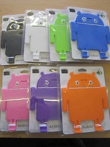 Purple Android Robot Man Multi Angle Stand Desk Cradle for Acer Iconia Tablet PC - Picture 1 of 4