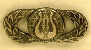 USAF Air Force Basic Band Oxidize Large Badge Pin Insignia  - Picture 1 of 3