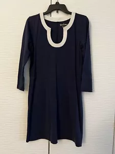 Lilly Pulitzer Marlina Kleid True Navy Weiß EUC M Med - Bild 1 von 7