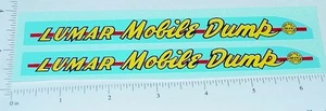 Pair Marx Lumar Mobile Dump Truck Sticker Set MX-024 - Picture 1 of 1