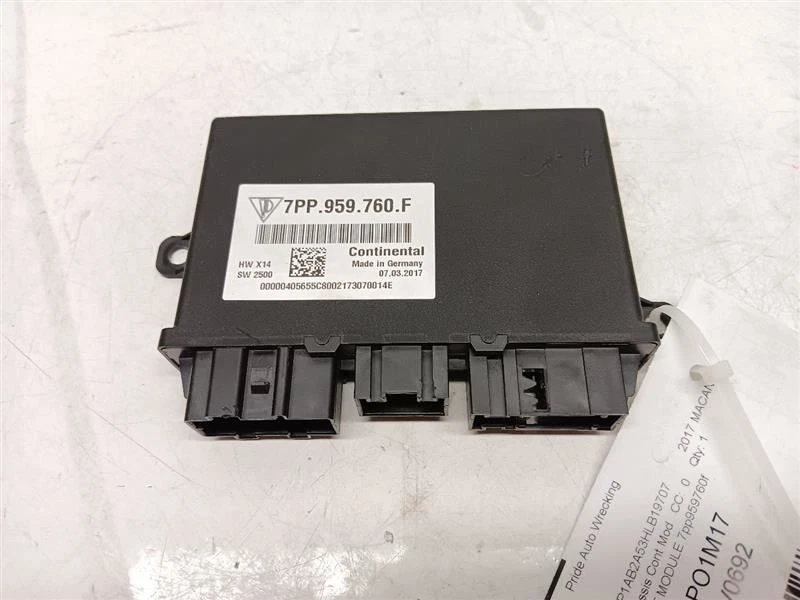 Unidad de control del módulo de asiento delantero Porsche Macan 15-18 7pp959760f Foto 1 de 4
