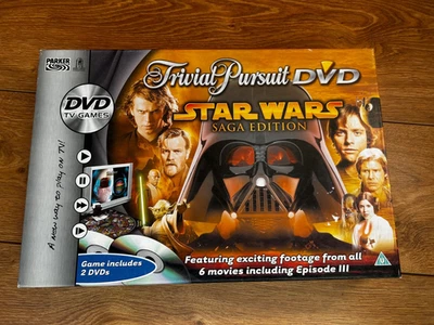 Trivial Pursuit DVD Star Wars Saga Edition 2005  Parker Hasbro - Complete - Image 1 of 4
