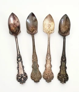 (4) 1847 ROGERS BROS XS TRIPLE PLATEADO PATRÓN HOJA CUCHARAS FRUTA 5 3/4" - Imagen 1 de 6