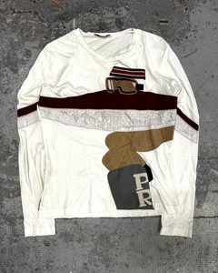 2000s Prada Linea Rossa Ski White Longsleeves (XS/S) - Bild 1 von 9