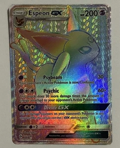 Espeon GX Pokemon Sun & Moon Rainbow Rare Secret Rare Full Art 152/149 Near Mint - Picture 1 of 4