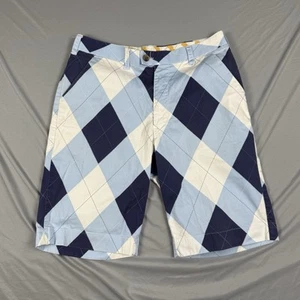 Pantalones Cortos de Golf Loudmouth Para Hombres Talla 32 Argyle Bermudas a Cuadros UNC Carolina Azul Blanco - Imagen 1 de 5