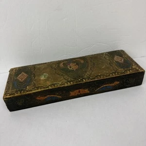 Joyero de madera hecho a mano de colección 10 x 3,5 x 1,5 hecho en Italia - Imagen 1 de 24