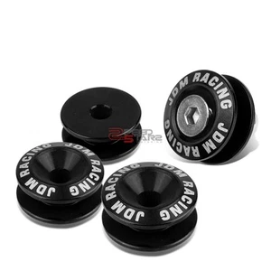 SUJETADOR UNIVERSAL DE ALUMINIO NEGRO LIBERACIÓN RÁPIDA + LAVADORA PARA ESCOTILLA MALETERO DE PARACHOQUES - Imagen 1 de 5