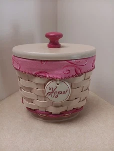 Longaberger 2011 Horizon of Hope Handmade Wooden Basket W/ Liner & Hope Tie On - Picture 1 of 15