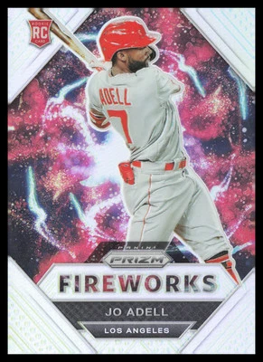 2021 Panini Prizm #FW9 Jo Adell Los Angeles Angels Fireworks Silver Prizm - Image 1 of 2