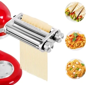 Accesorio de rodillo y cortadores de pasta para batidoras KitchenAid espaguetis y fettuccine - Imagen 1 de 8