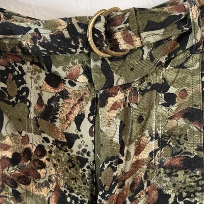 Masseys Size 14 Camo Light Flowy Belted Pants - Image 1 of 4