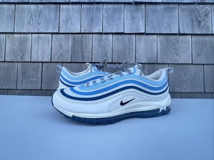 Nike Air Max 97 Glacier White/Blue/Photo Sneakers FN6957-100 Men's Size 14 - Picture 1 of 13