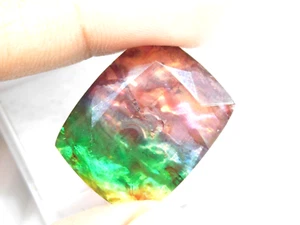 28CT Rare Ammolite Opal-Like Organic Doublet Rare loose Gemstone - Picture 1 of 5