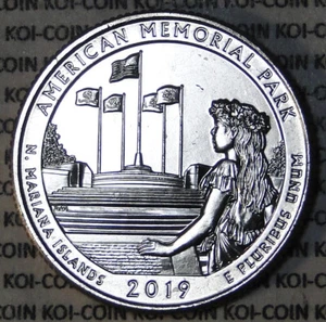 BU United States 2019 Northern Mariana Islands MP ATB 25c from mint roll P/D/S - Bild 1 von 2