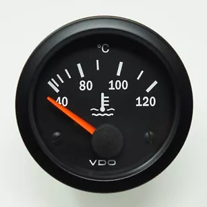 VDO Cockpit Vision Cooling Water Indicator Water Thermometer 120 Degree Instrument 52mm - Picture 1 of 2