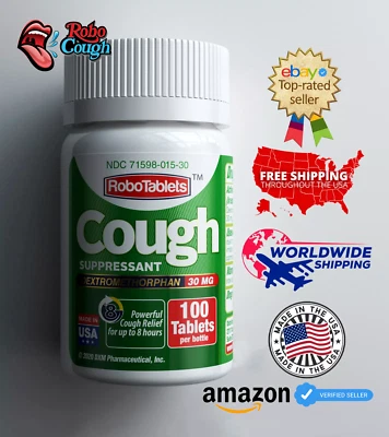 💊NEW RoboTablets Cough Suppressant Tablet 100 Doses Dextromethorphan 30mg 2025 - Image 1 of 4