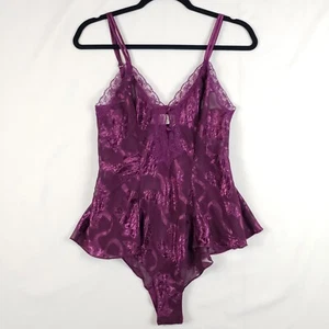 Vintage Victorias Secret Teddy Womens Small Sheer Lace Gold Label Button Front - Picture 1 of 8