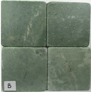 Set of 4 -Natural Stone Ceramic Tile Marble Drink Coasters - Plain 1I - Picture 1 of 9