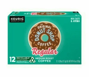 The Original Donut Shop Regular Medium Roast Coffee 12 Keurig K-Cups QUICK SHIP - Picture 1 of 5