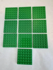 (10) LEGO 6x6 Baseplate Lot-BRIGHT GREEN-#3958 - Picture 1 of 3