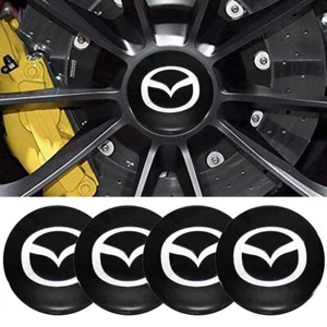4PCS 56mm Car Wheel Center Caps Sticker Hub Caps Logo Emblem Decals for Mazda - Picture 1 of 5