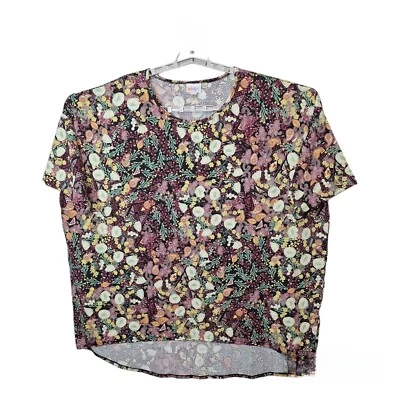 Camiseta túnica LuLaRoe para mujer 3XL Irma top suéter de gran tamaño elástico tejido floral Foto 1 de 4