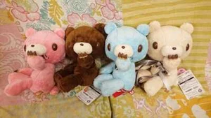 Juego completo de 4 juguetes de peluche Chax GP Gloomy Bear chocolate San Valentín - Imagen 1 de 2