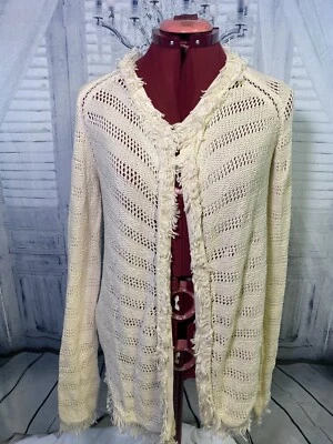 Suéter Cárdigan INHABIT 100% Algodón Talla M Crema ¡¡¡Raro!!! Minorista $215.00 ¡¡NUEVO CON ETIQUETAS!!! Foto 1 de 4