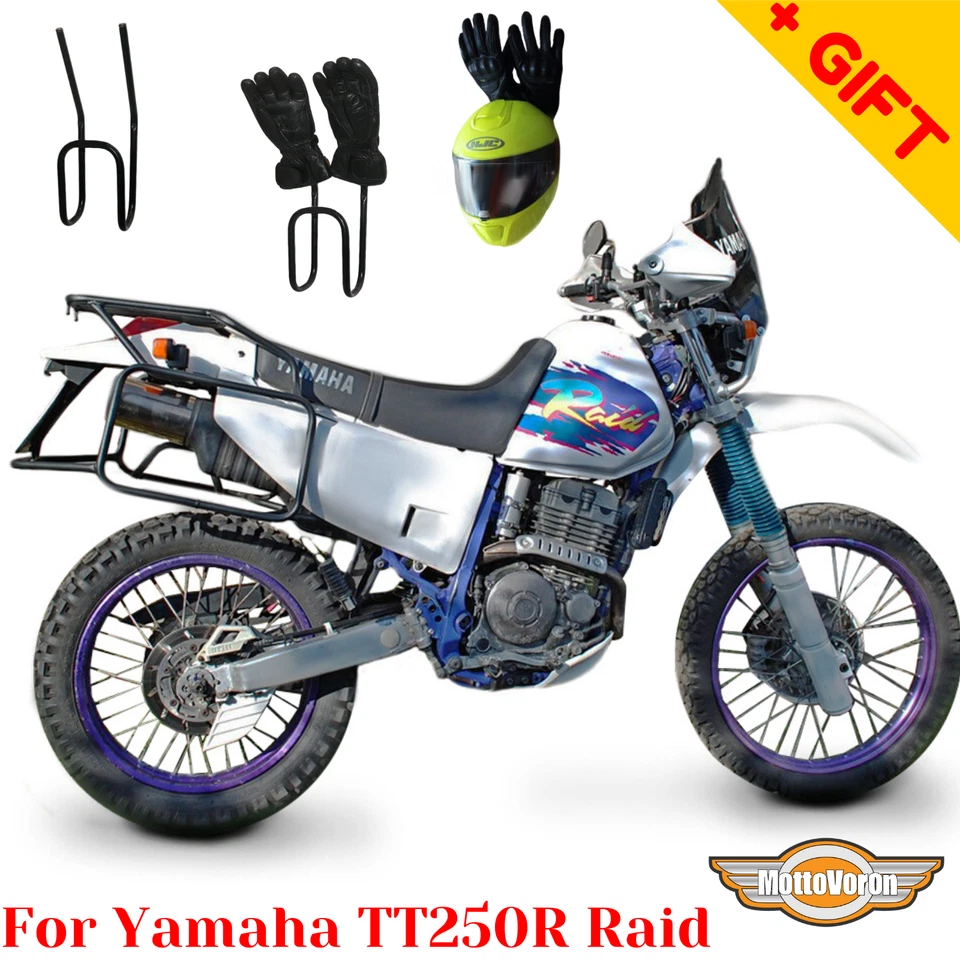 Para Yamaha TT250R Raid rack sistema de bagagem suporte lateral para estojos de bolsas macias, presente - Imagem 1 de 4
