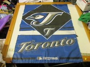 TORONTO BLUE JAYS BASEBALL LOGO POLYESTER GARDEN FLAG WINCRAFT 27.5" x 36" RARE - Picture 1 of 9